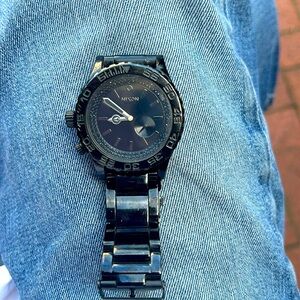 Nixon Lefty 42-20 Black Crystal Hard Rock Men’s Watch